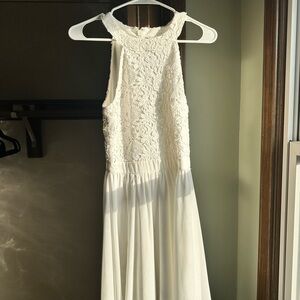 Lulu's White Lace Skater Dress
